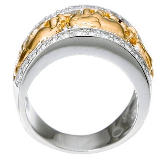 Sterling Silver Unisex Elephant Band/Ring - Picture 5 of 8